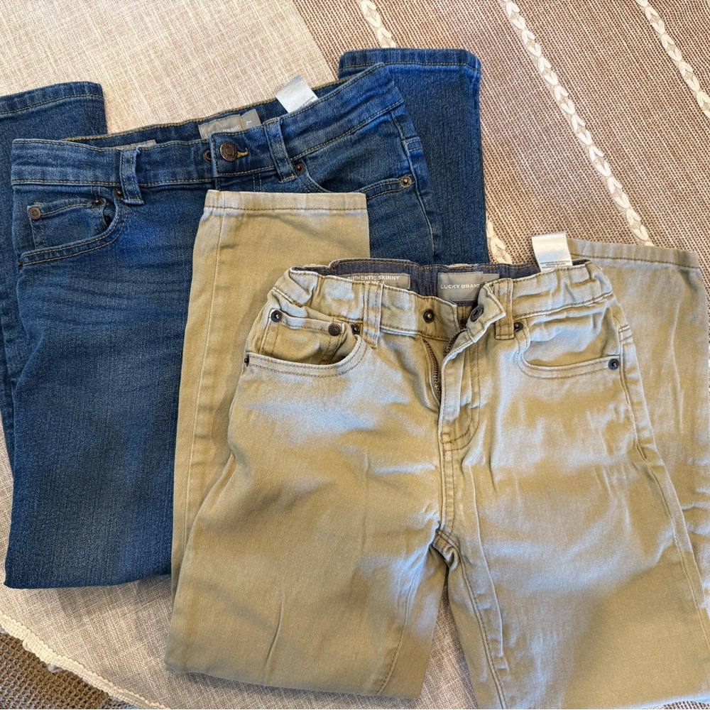 Lucky Brand Denim and Tan Skinny Jeans